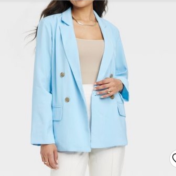 Relaxed Fit Essential Blazer - A New Day™ Blue - Picture 4 of 8